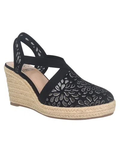 IMPO WOMEN'S TUCCIA LASER CUT PLATFORM WEDGE SANDALS