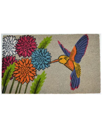 IMPORTS DECOR IMPORTS DECOR BLUE HUMMINGBIRD HANDMADE DOORMAT