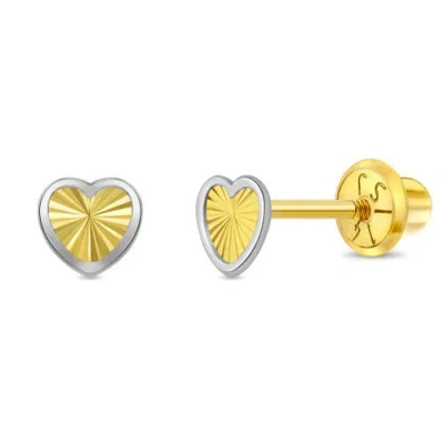 IN SEASON JEWELRY IN SEASON JEWELRY 14K TWO TONE HEART EARRINGS