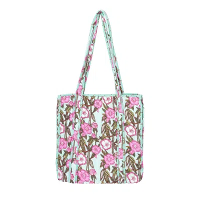 INARA WOMEN'S PINK / PURPLE WILD ROSE TOTE BAG
