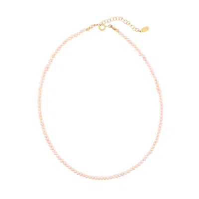 INARI JEWELLERY WOMEN'S GOLD / PINK BELLA NECKLACE PINK FRESHWATER PEARLS