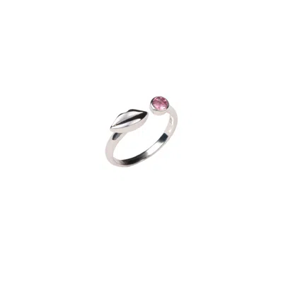 INARI JEWELLERY WOMEN'S PINK / SILVER ROUGE RING IN PINK TOURMALINE & STERLING SILVER