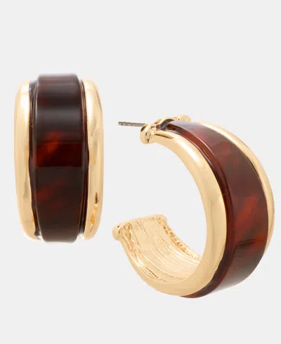 INC INTERNATIONAL CONCEPTS TORTOISE HOOP EARRINGS, MACY'S EXCLUSIVE