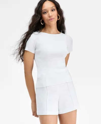 INC INTERNATIONAL CONCEPTS WOMEN'S SHORT-SLEEVE SWEATER, EXCLUSIVELY AT MACY'S
