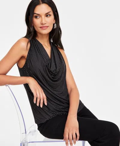 INC INTERNATIONAL CONCEPTS WOMEN'S SPARKLE COWLNECK TOP, EXCLUSIVELY AT MACY'S