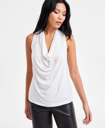 INC INTERNATIONAL CONCEPTS WOMEN'S SPARKLE COWLNECK TOP, EXCLUSIVELY AT MACY'S