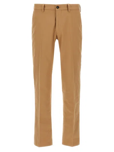 INCOTEX BROWN COTTON TROUSERS