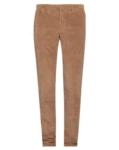 INCOTEX INCOTEX MAN PANTS CAMEL SIZE 35 COTTON, ELASTANE