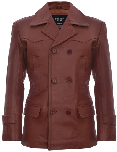 INFINITY HERREN CONIAC HELLBRAUN RINDLEDER JACKE DR WHO NAVAL DEUTSCHE STUTZER