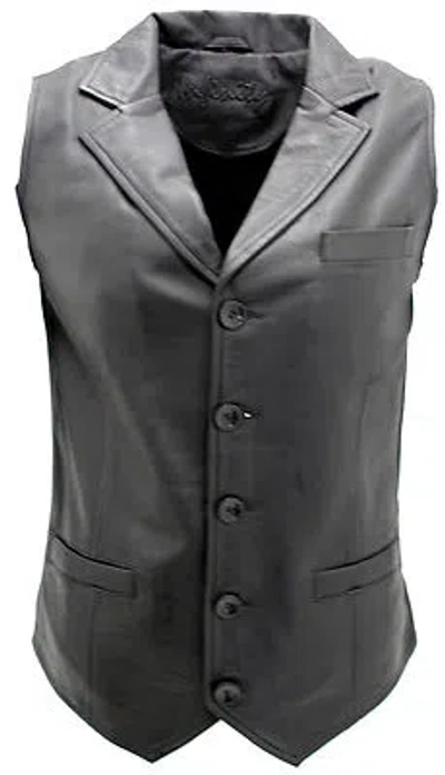 INFINITY HERREN KLASSISCH ELEGANT SCHWARZ 100% LEDERWESTE