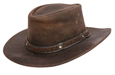 INFINITY LEATHER COWBOY AUSSIE REAL LEATHER BUSH HAT