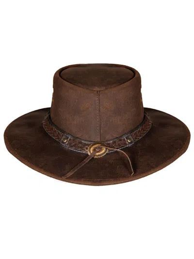 INFINITY LEATHER COWBOY OUTBACK REAL LEATHER AUSSIE BUSH HAT