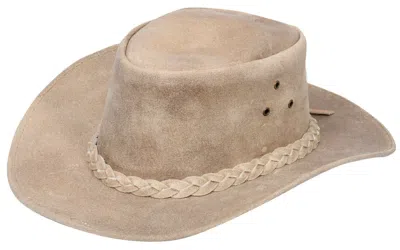 INFINITY LEATHER COWBOY OUTBACK REAL VINTAGE LEATHER AUSSIE BUSH HAT