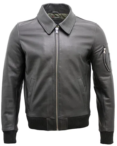 INFINITY LEATHER MENS A2 COWHIDE LEATHER BOMBER JACKET-OSLO