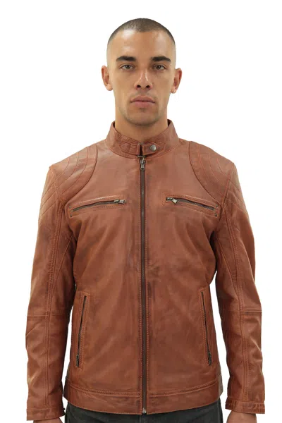 INFINITY LEATHER MENS MOTO LEATHER BIKER JACKET-TAIWAN