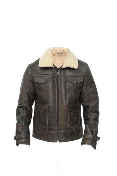 INFINITY LEATHER MENS SHEEPSKIN CLASSIC SAFARI JACKET-HERTFORD