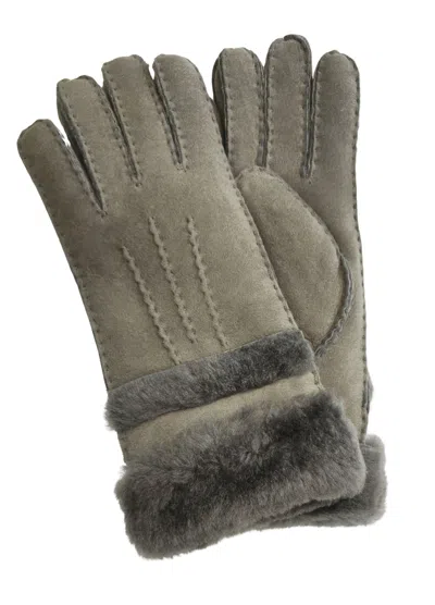 INFINITY LEATHER WOMENS GENUINE SHEEPSKIN SUEDE GLOVES WITH ROLL UP/DOWN CUFF
