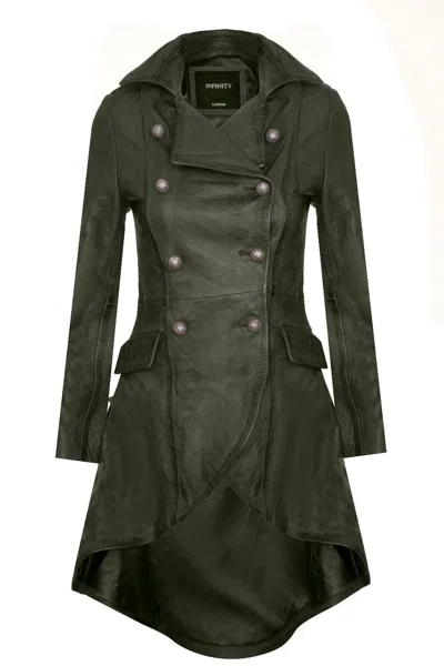 INFINITY LEATHER WOMENS GOTHIC VICTORIAN COAT-ACCRA