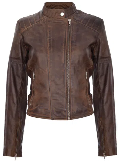 INFINITY LEATHER WOMENS LEATHER BIKER JACKET-CELAYA