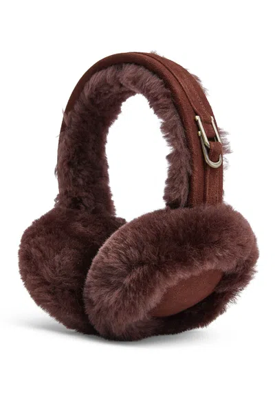 INFINITY LEATHER WOMENS SHEEPSKIN SHEARLING WINTER EAR MUFFS WARM COMFORTABLE