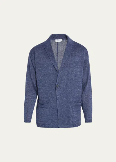 INIS MEAIN MEN'S WOOL-CASHMERE RELAXED CARDIGAN JACKET