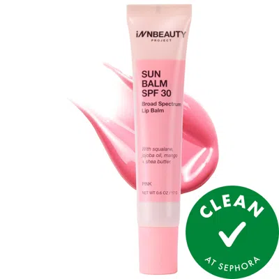 INNBEAUTY PROJECT SUN BALM MINERAL SPF 30 BROAD SPECTRUM LIP BALM PINK 0.6 OZ / 17 ML