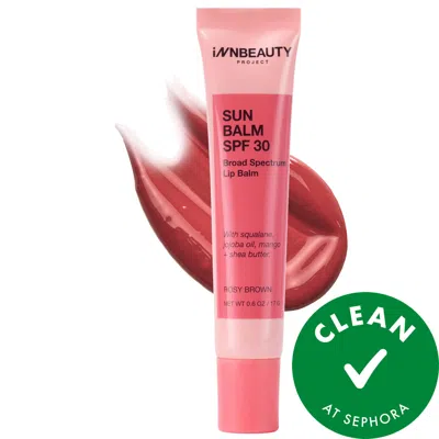 INNBEAUTY PROJECT SUN BALM SPF 30 BROAD SPECTRUM LIP BALM ROSY BROWN 0.6 OZ / 17 ML