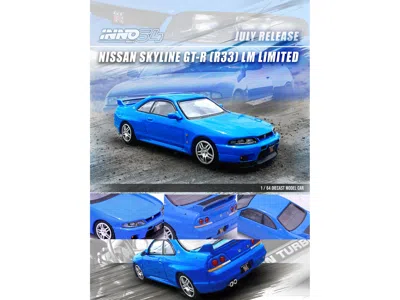 INNO MODELS NISSAN SKYLINE GT-R (R33) RHD (RIGHT HAND DRIVE) BLUE "LM LIMITED" 1/64 DIECAST MODEL CAR BY INNO MO