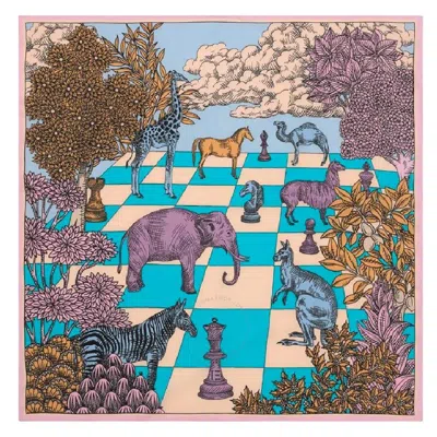 INOUI EDITIONS INOUI EDITIONS SQUARE MAGNUS COTTON AND SILK SCARF