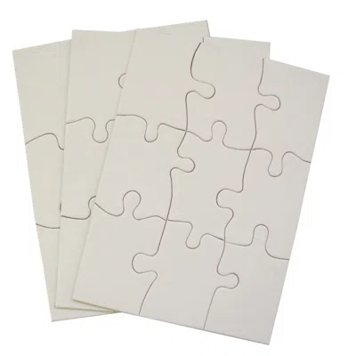 INOVART INOVART 4 X 5.5 IN. BLANK PUZZLE, WHITE - 9 PIECE - 12 PER PACK