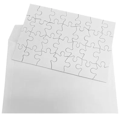 INOVART INOVART 5 .5 X 8 IN. PUZZLE-IT BLANK PUZZLES WITH ENVELOPES & 12 PUZZLES PER PACK WHITE - 28 PIECE