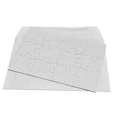 INOVART INOVART 5 .5 X 8 IN. PUZZLE-IT BLANK PUZZLES WITH ENVELOPES & 8 PUZZLES PER PACK WHITE - 12 PIECE