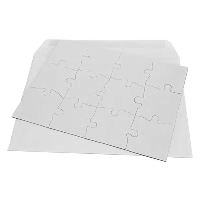 INOVART INOVART 8 .5 X 11 IN. PUZZLE-IT BLANK PUZZLES WITH ENVELOPES & 12 PUZZLES PER PACK WHITE - 12 PIECE