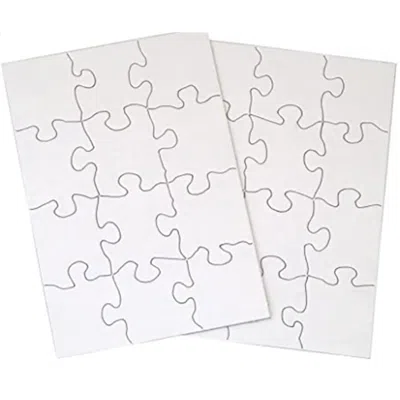 INOVART INOVART 8 .5 X 11 IN. PUZZLE-IT BLANK PUZZLES WITH ENVELOPES & 8 PUZZLES PER PACK WHITE - 12 PIECE