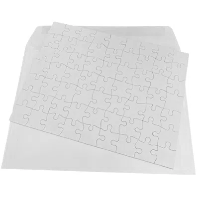 INOVART INOVART 8 .5 X 11 IN. PUZZLE-IT BLANK PUZZLES WITH ENVELOPES & 8 PUZZLES PER PACK WHITE - 63 PIECE