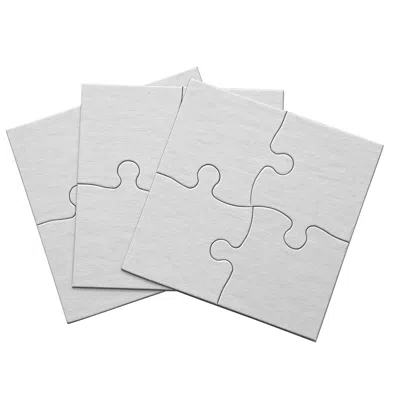 INOVART INOVART INOVART 4 X 4 IN. LIL ONES BLANK PUZZLES - 4 PIECE - 12 PER PACK