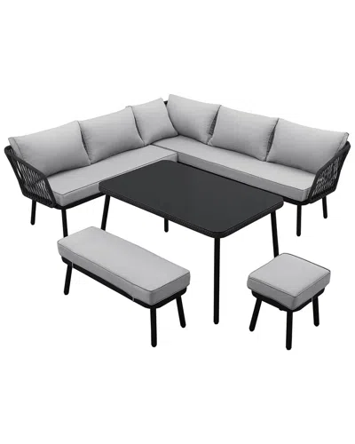 INSPIRED HOME INSPIRED HOME JAYCEN PATIO CONVERSATION SET