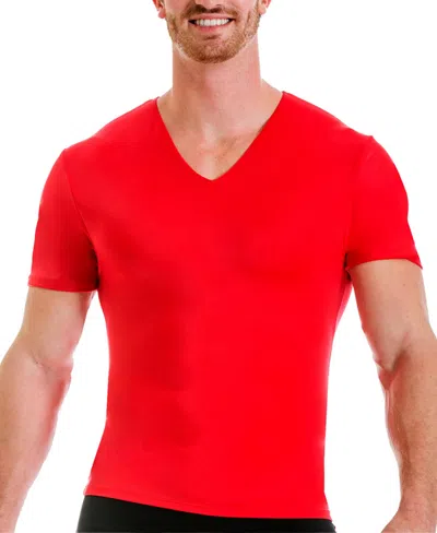 INSTASLIM MEN'S BIG & TALL COMPRESSION ACTIVEWEAR SHORT SLEEVE V-NECK T-SHIRT