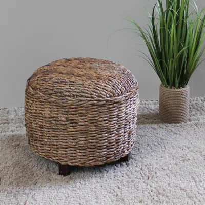 INTERNATIONAL CARAVAN ARIZONA ABACA ROUND CUSHIONED TOP STOOL