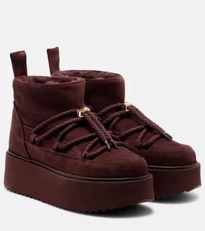 INUIKII CLASSIC LOW SUEDE PLATFORM SNOW BOOTS