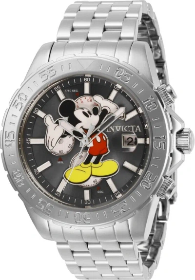 INVICTA INVICTA MICKEY 27374 ED 47MM HIGH POLISHED SILVER CHRONO DATE WATCH