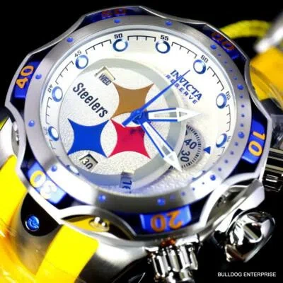 INVICTA INVICTA NFL PITTSBURGH STEELERS VENOM GEN III 52MM SWISS CHRONOGRAPH WATCH