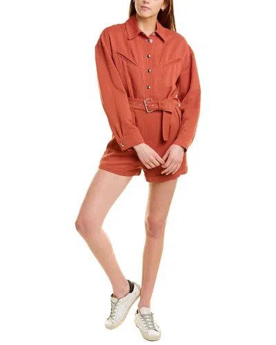 IRO IRO AMBROCIO LINEN-BLEND PLAYSUIT