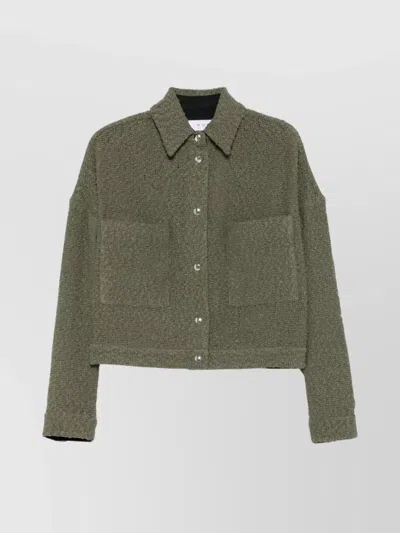 IRO TEXTURED COTTON CROPPED JACKET