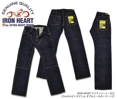 IRON HEART IRON HEART 822 21OZ SELVEDGE DOUBLE KNEE LOGGER JEANS BOTTOMS MADE IN JAPAN