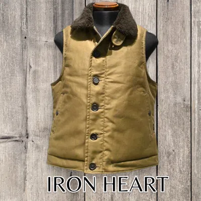 IRON HEART IRON HEART VEST IHV-46 WHIPCORD N-1 TYPE DECK VEST KHAKI MADE IN JAPAN AUTHENTIC