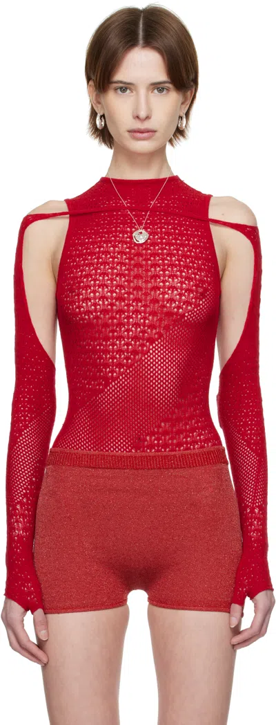 ISA BOULDER RED MITTEN SLEEVES