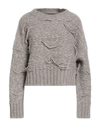 ISABEL BENENATO ISABEL BENENATO WOMAN SWEATER TAUPE SIZE L ALPACA WOOL, POLYAMIDE, WOOL