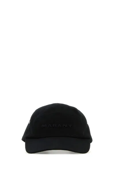 ISABEL MARANT BLACK COTTON TEDJI BASEBALL CAP