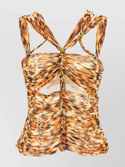 ISABEL MARANT 'BRAIDED STRAPS CUT-OUT FITTED TOP'